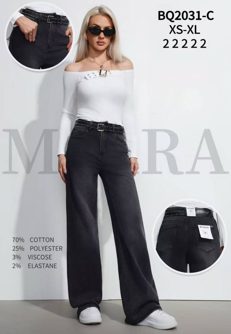 Spodnie damskie jeansy Roz XS-XL, 1 Kolor Paczka 10 szt